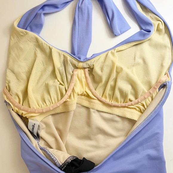 Miraclesuit Colorblock Halter Ruched Side One Piece Swimsuit - Picture 8 of 10